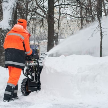 Snow removal with a snowblower